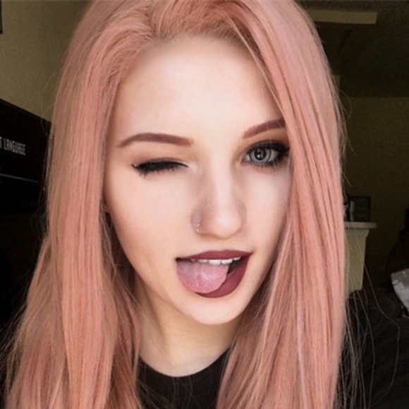 Wavy Fluffy Pink Wig Long Curly  length main image 6